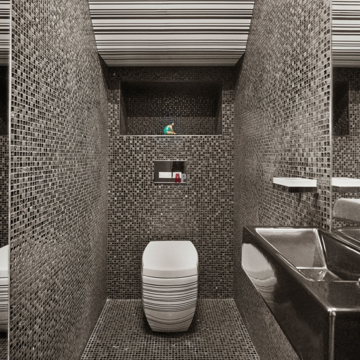 Мозаика в туалете