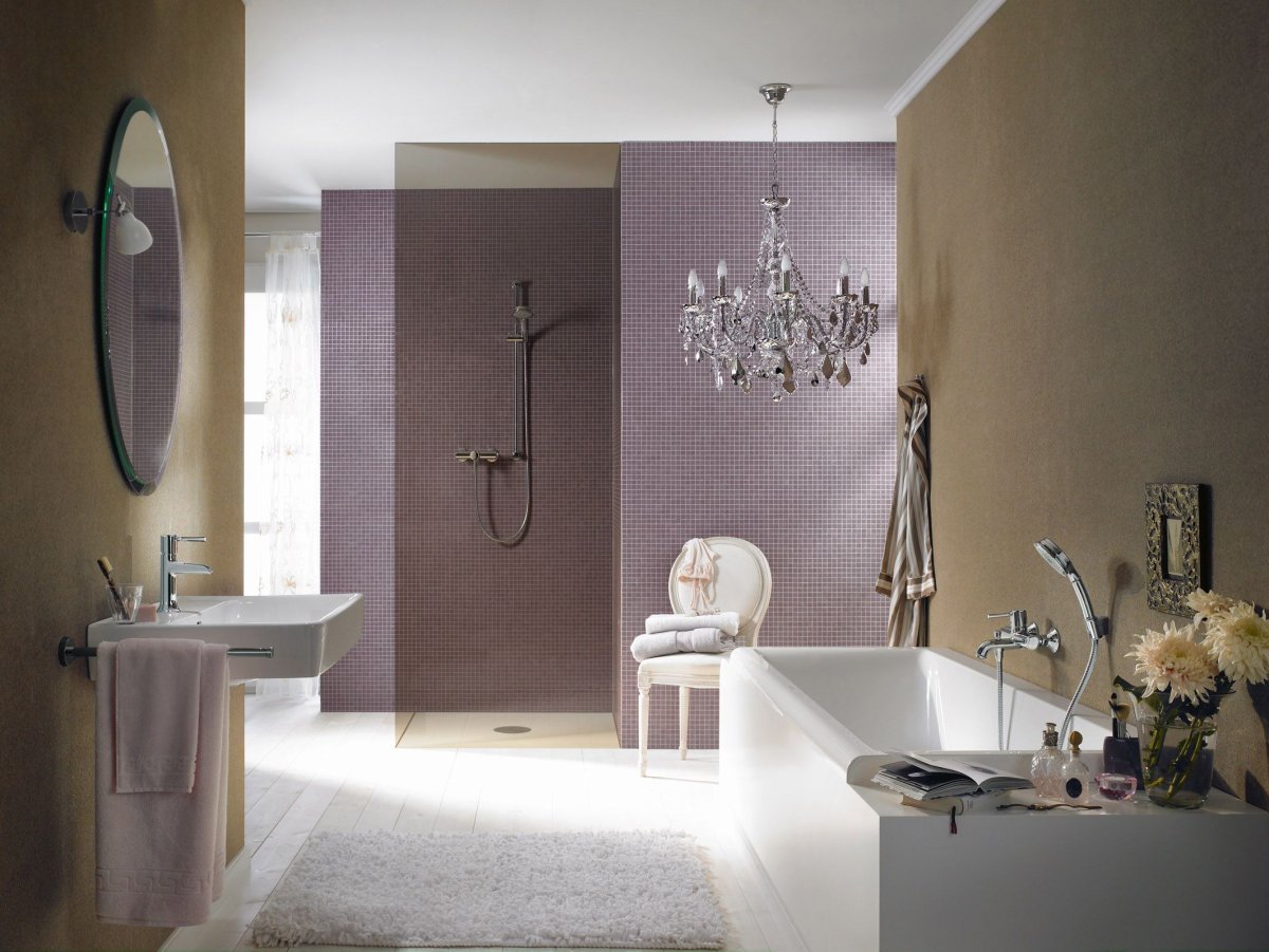 Ванная комната в фиолетовом цвете