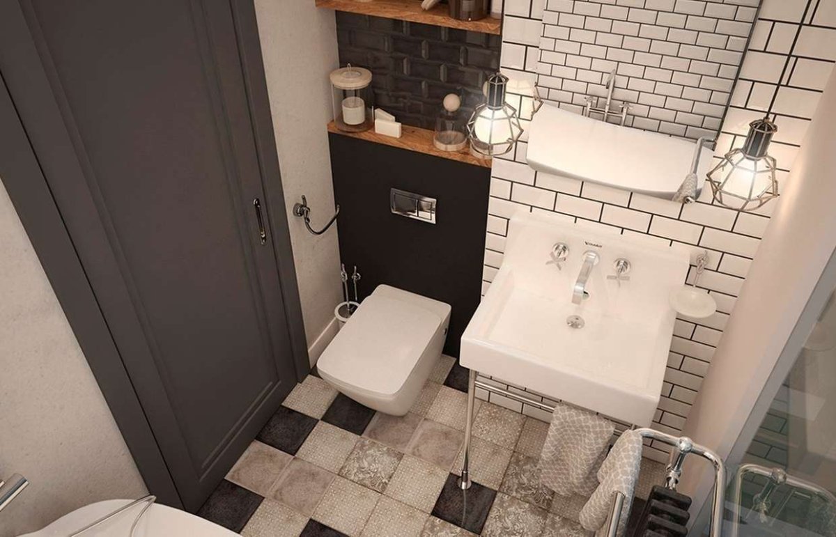 Ванна 4 кв м лофт