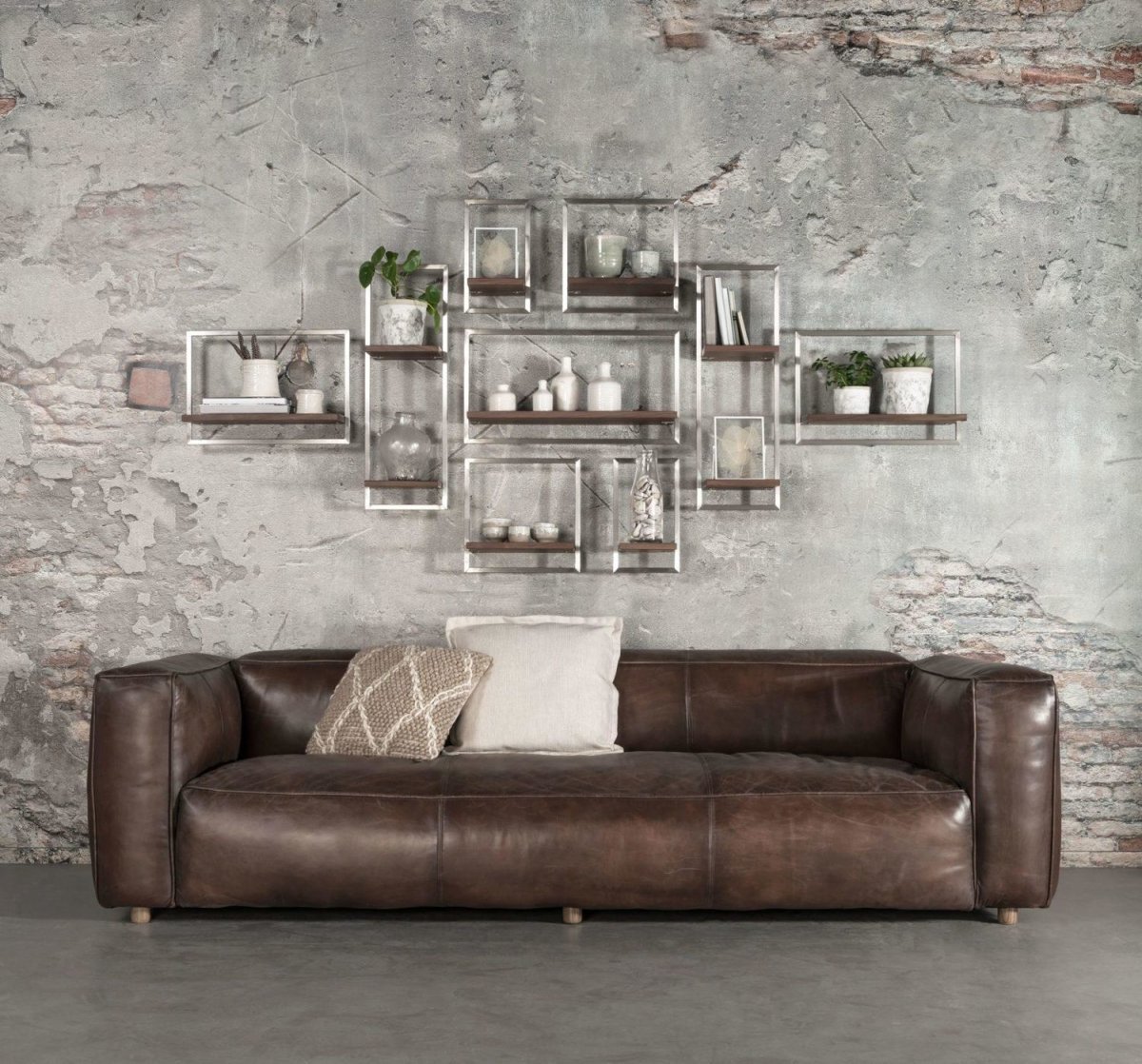 Настенные полки в стиле лофт