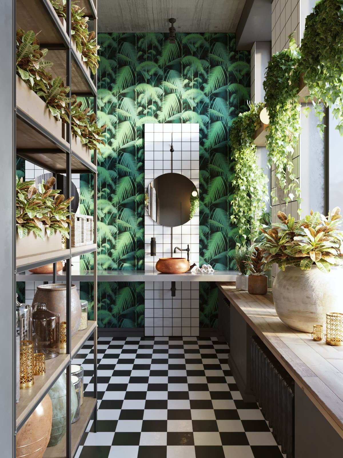 Плитка в тропическом стиле