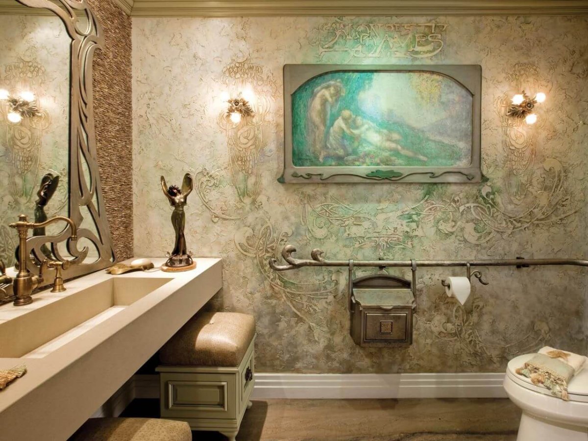 Ванная комната в стиле ар нуво