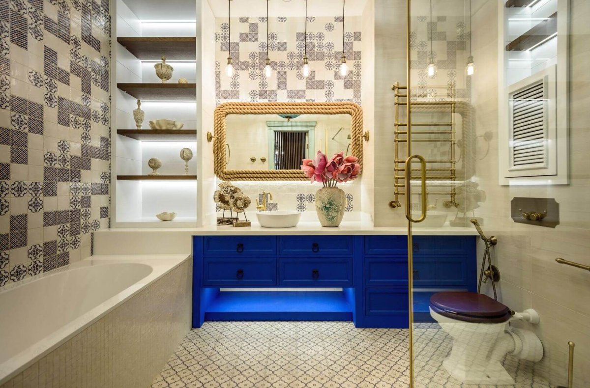 Стеллаж в средиземноморском стиле