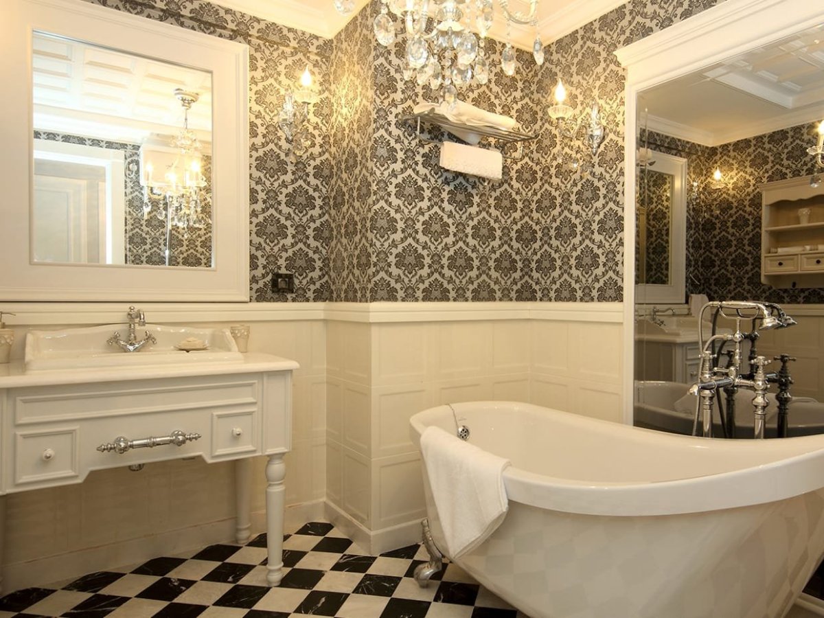 Dark Black Marble Bathroom плитка