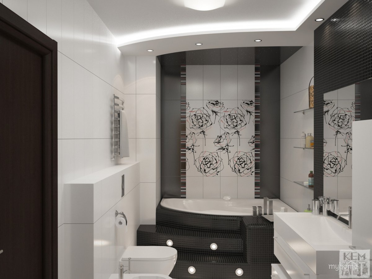 Черный кабанчик в ванной