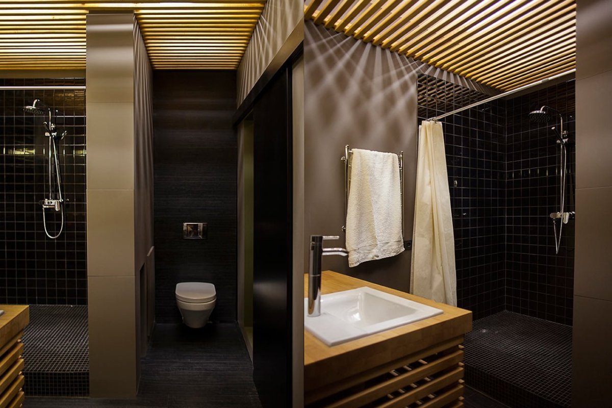 Деревянный реечный потолок