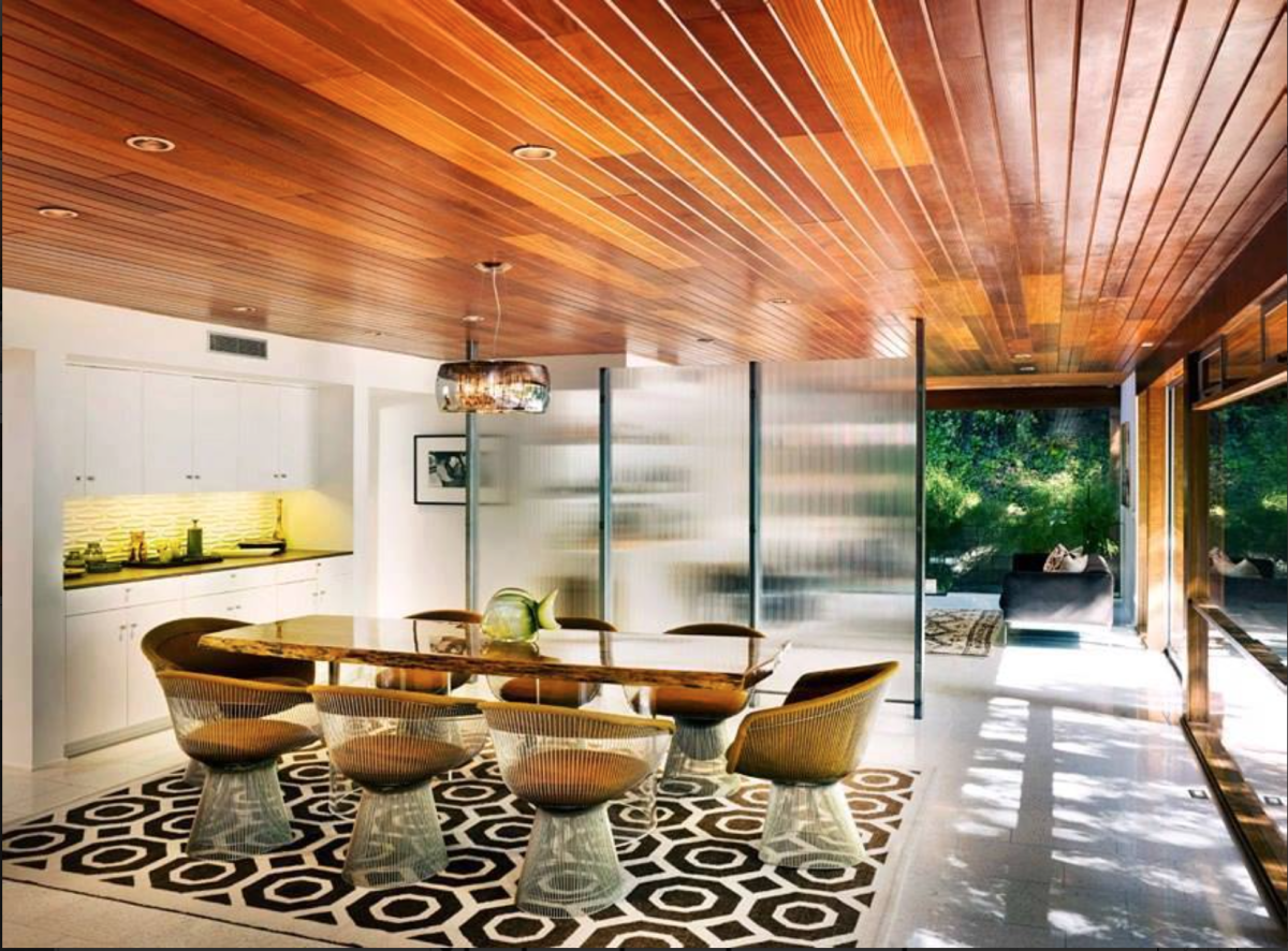 Деревянный реечный потолок