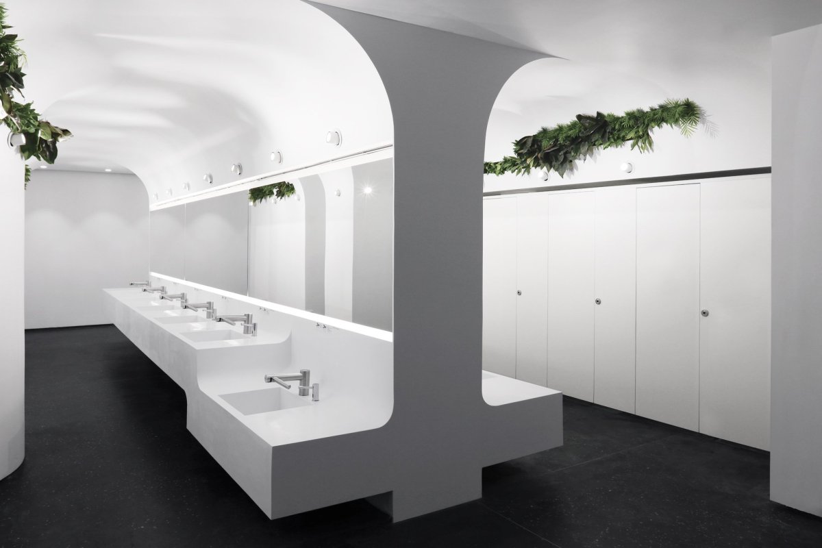 Общественный туалет интерьер