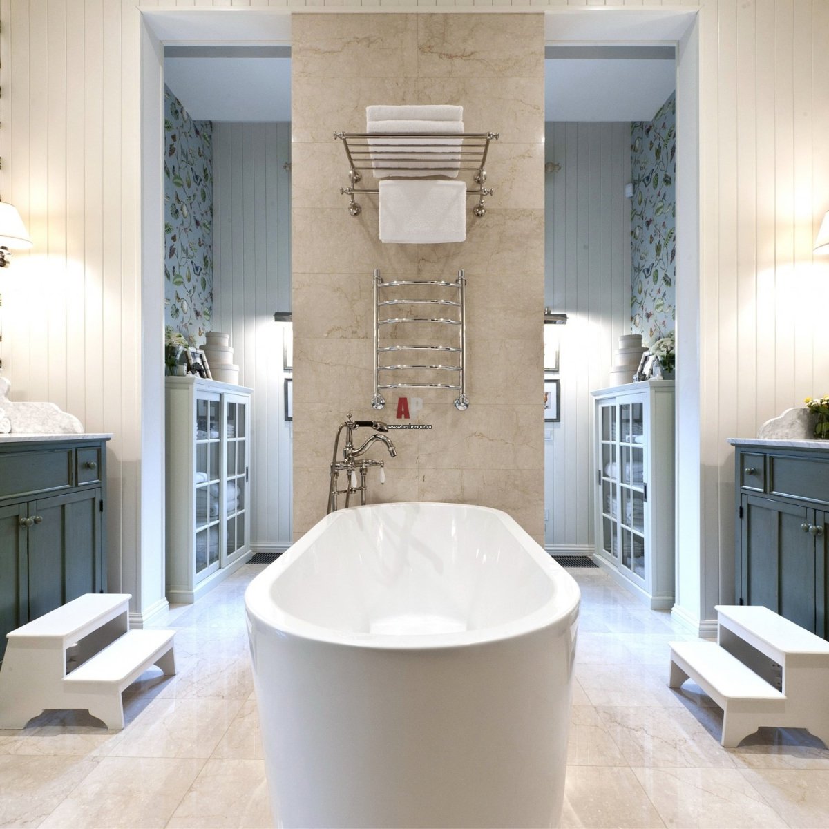 Ванная в стиле американской классики