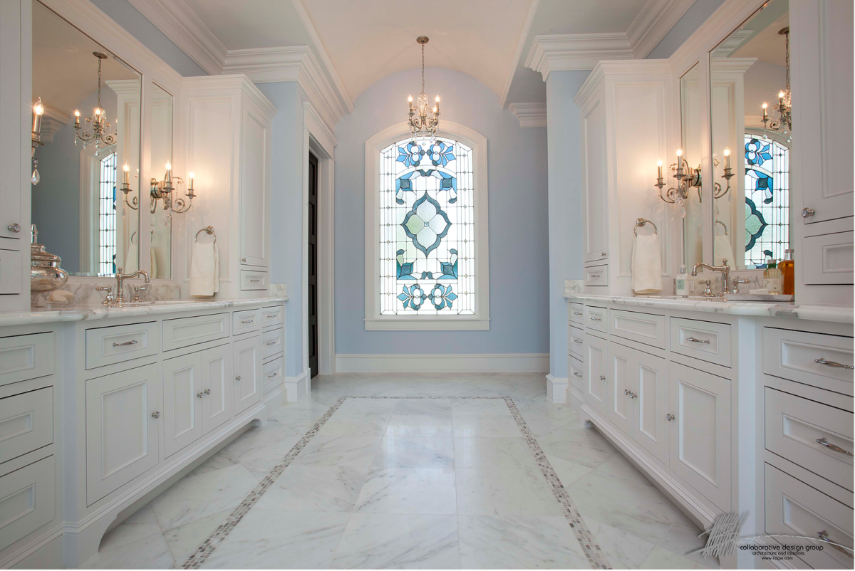 Перегородки с витражами в интерьере