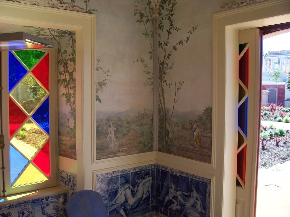 Витраж в нишу с подсветкой