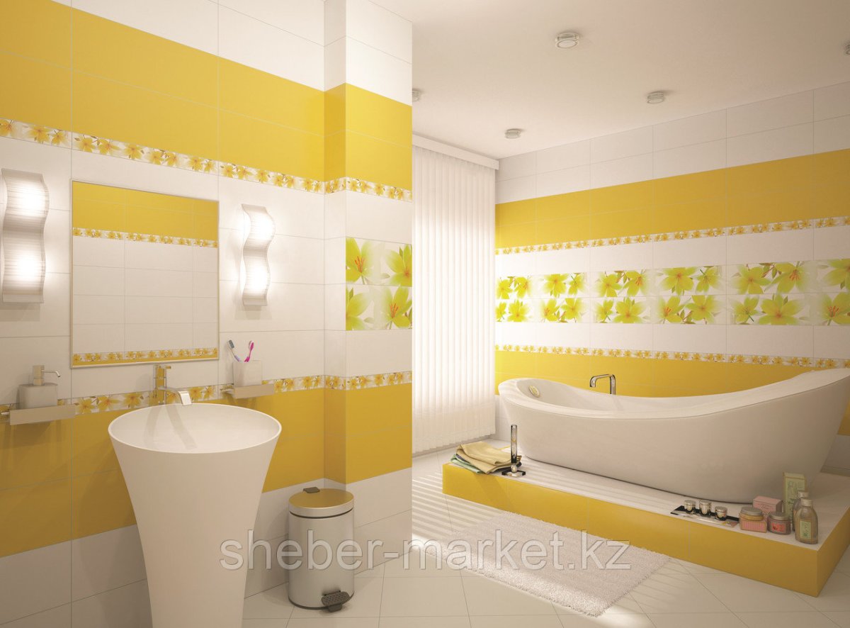 Керамическая плитка желтая