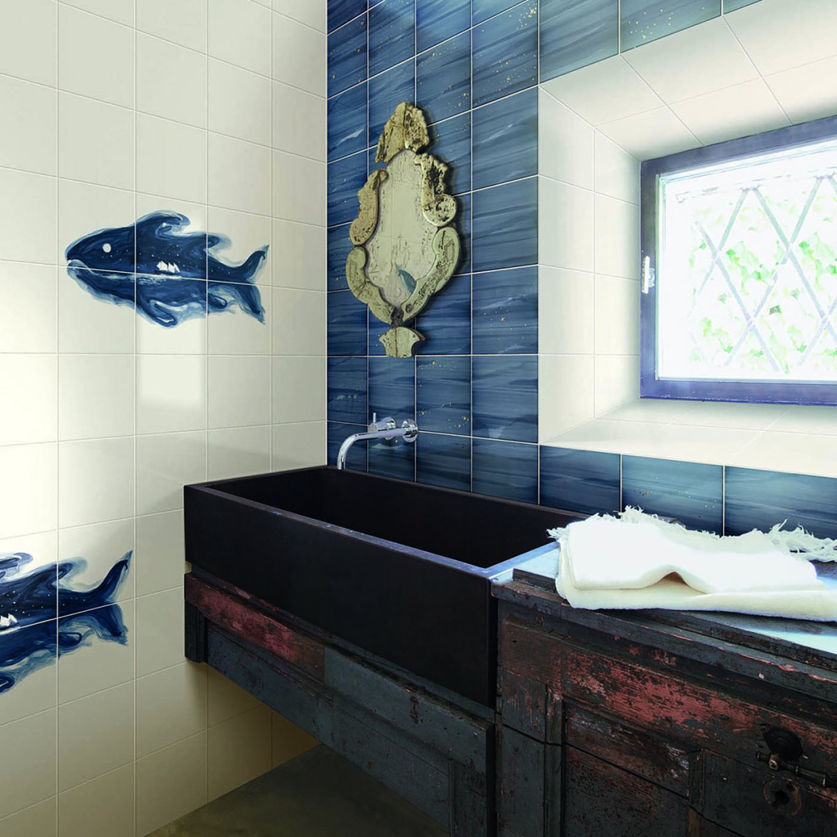 Плитка с рыбками Ceramica Bardelli