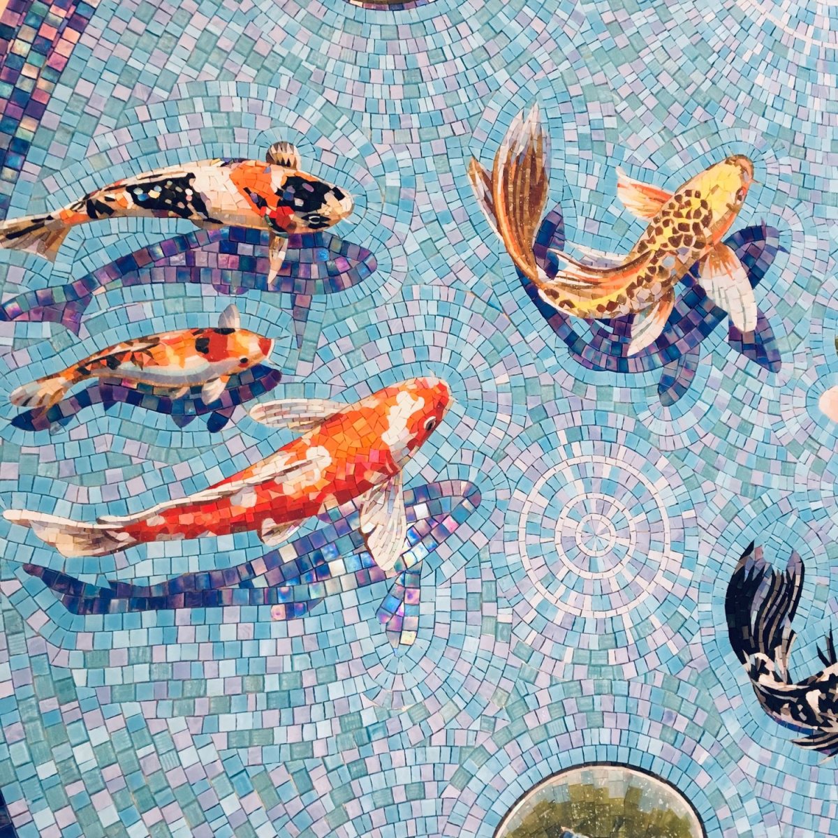 Мозаичное панно рыбка