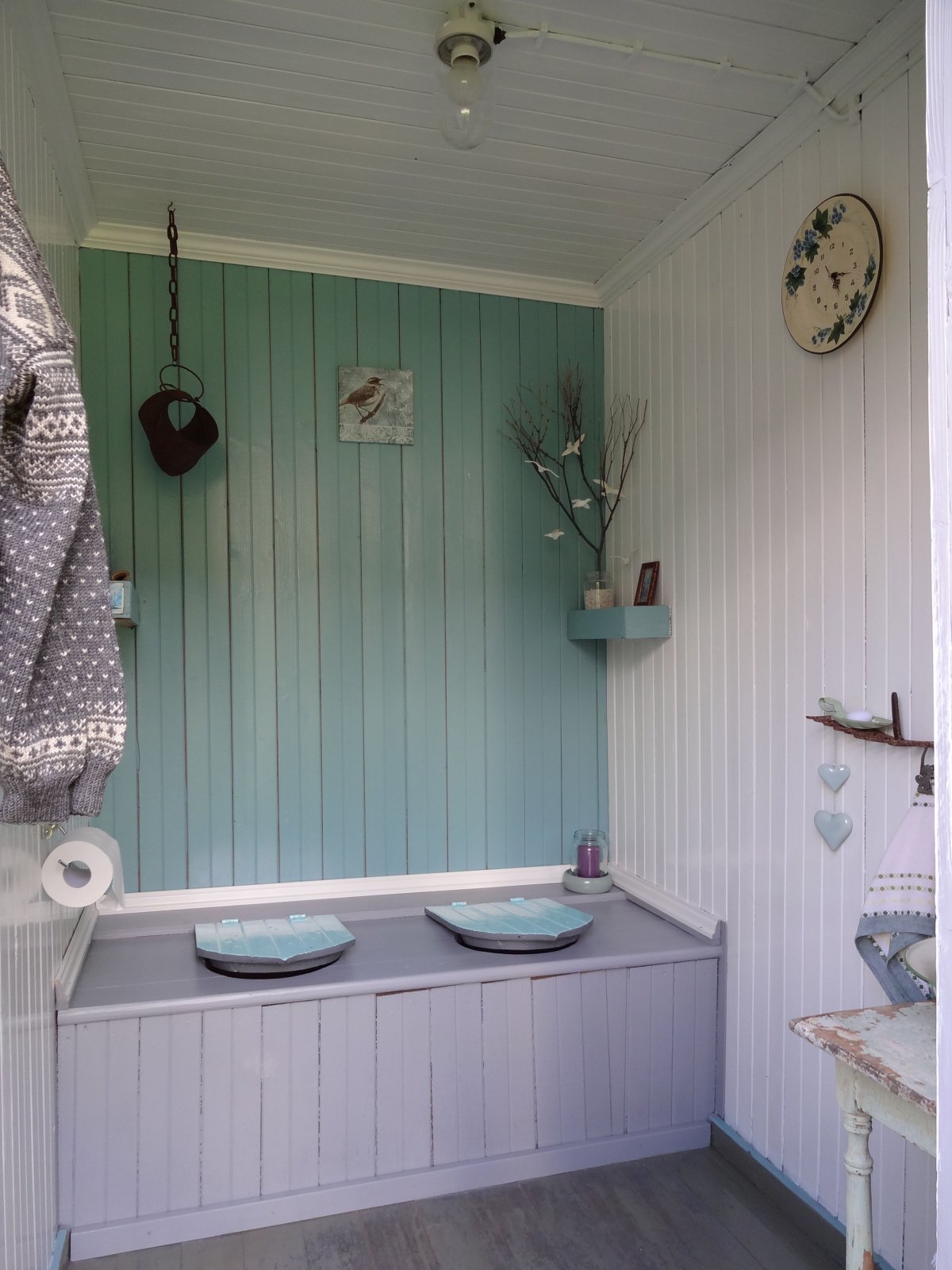 Дачный туалет внутри