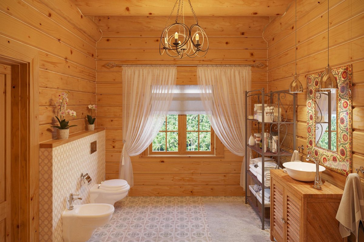Ванная из имитации бруса