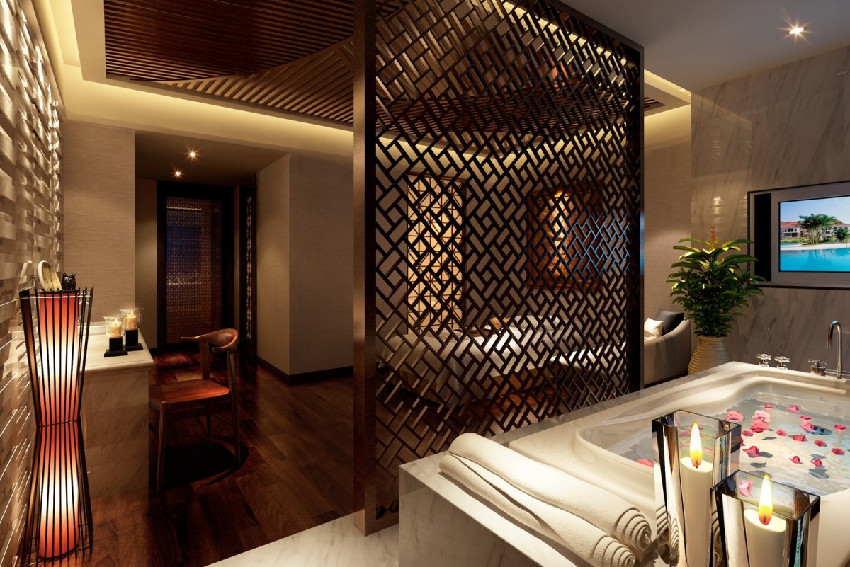 Зонирование ванной комнаты и туалета