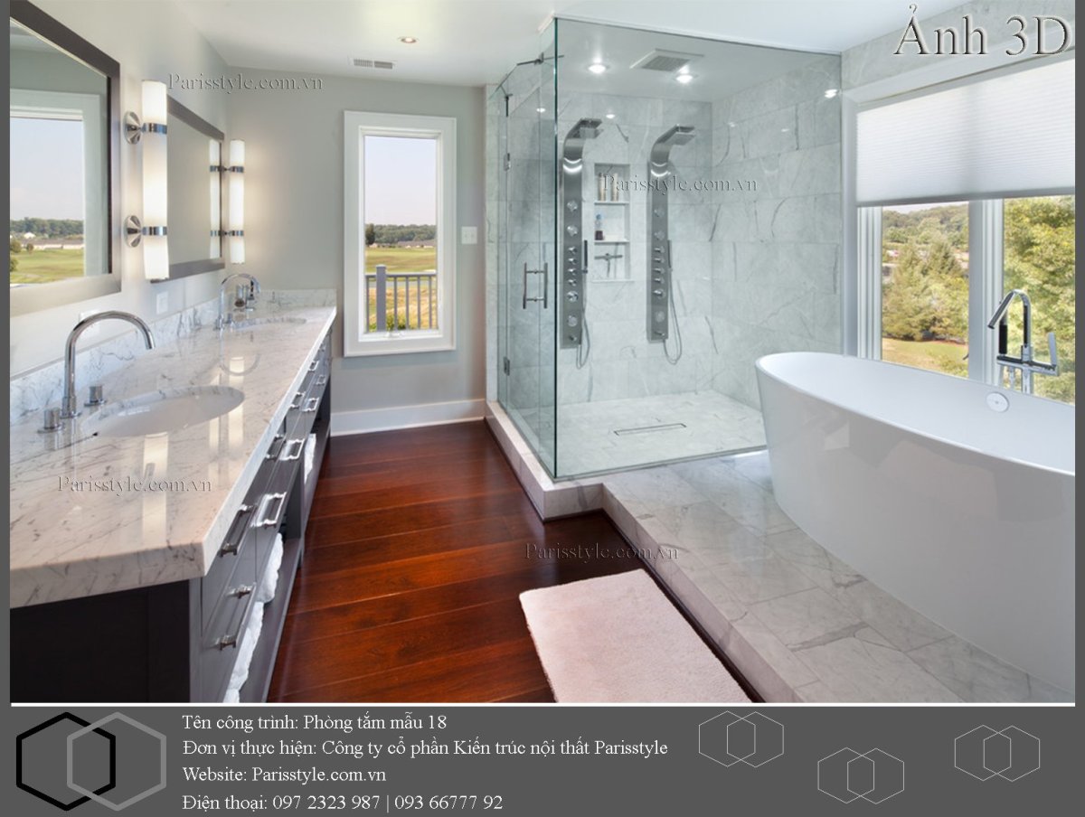 Большая ванная комната с душем