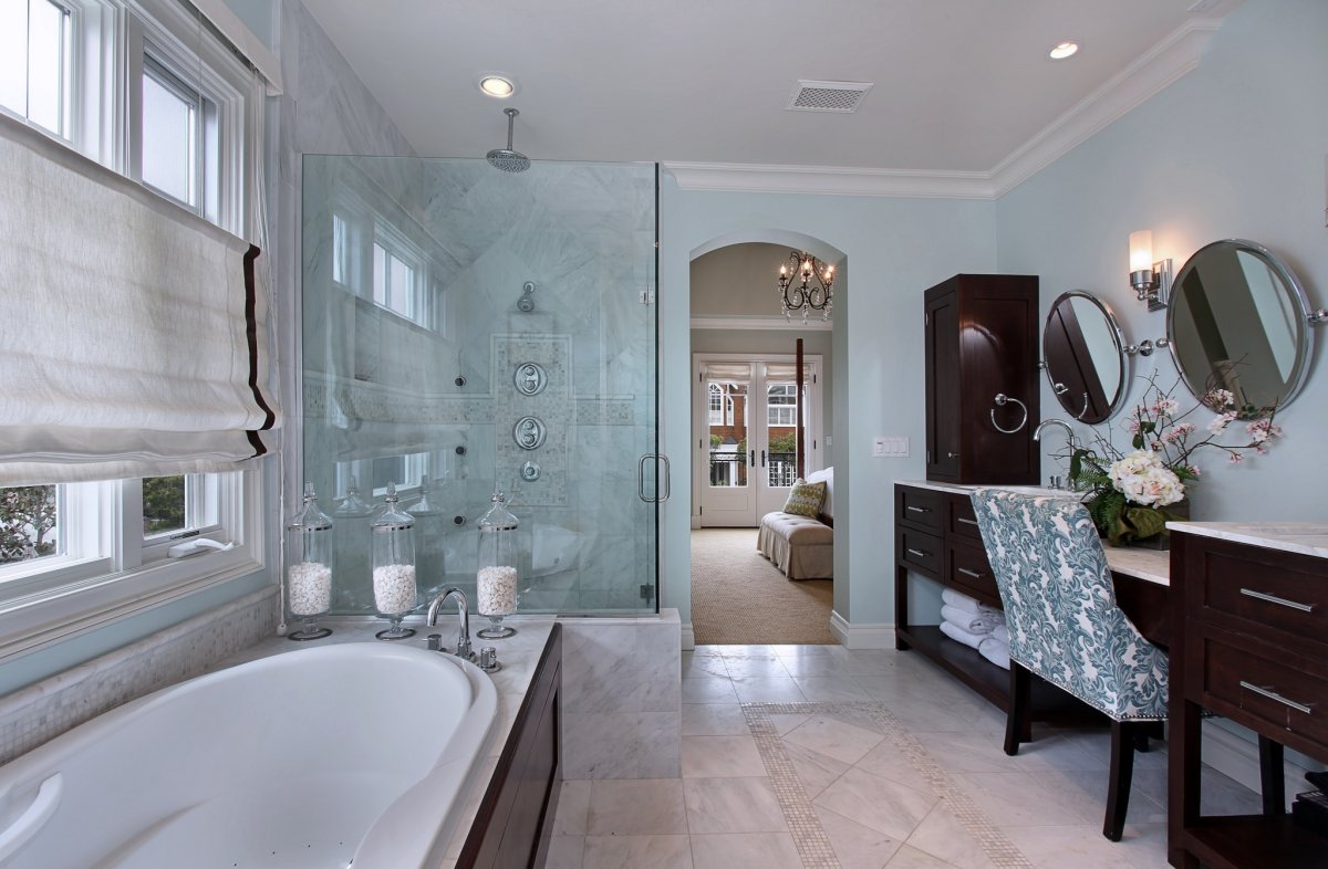 Стильный интерьер ванной комнаты