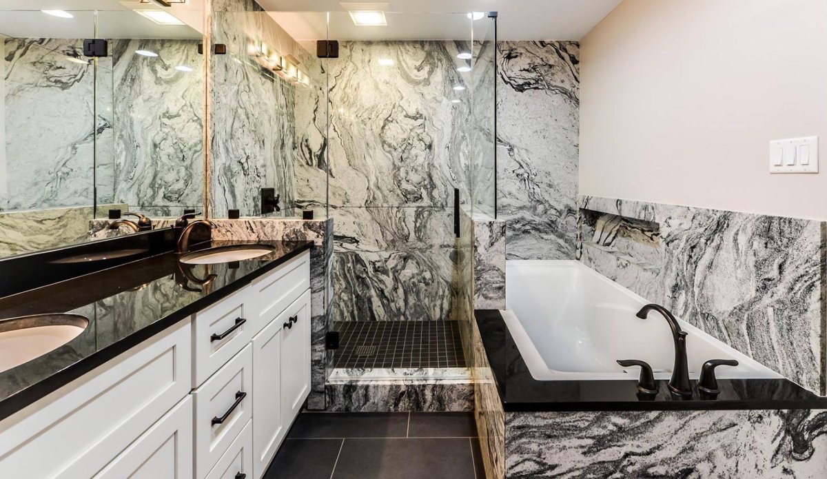 Отделка интерьера мрамором