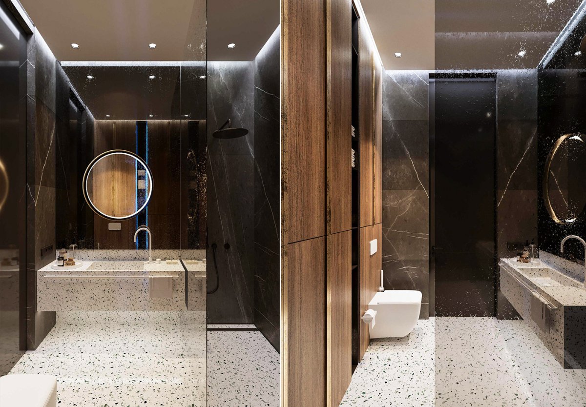 Современный маленький туалет