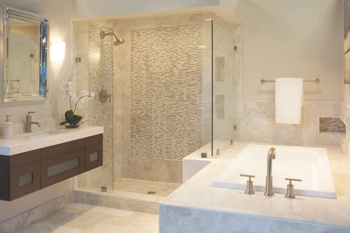 Ванны стены из декоративной Vilo Beige Marbel