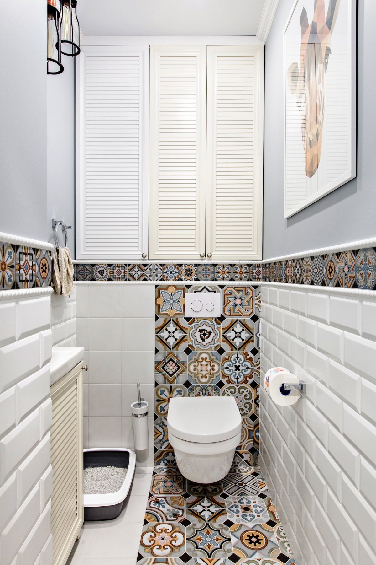 Плитка пэчворк в туалете