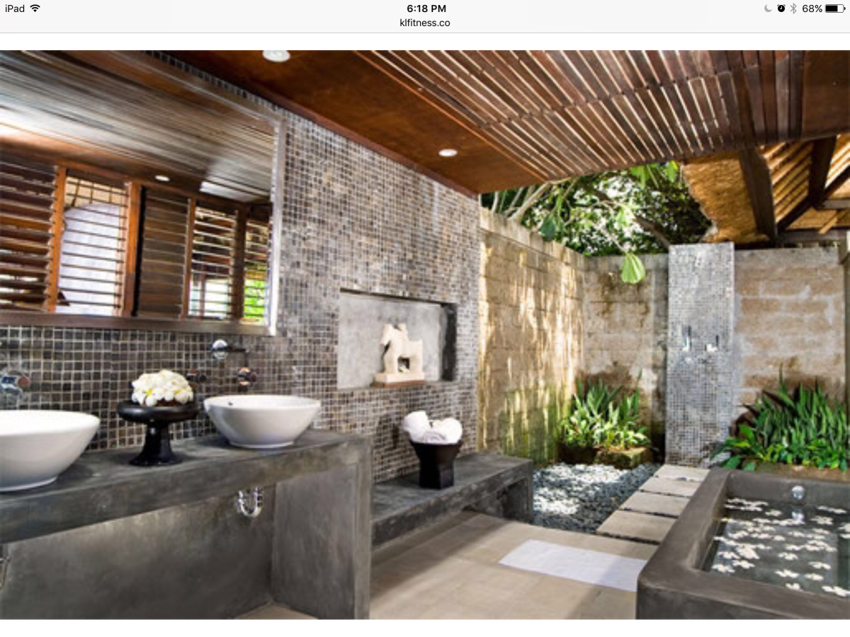 Санузел в балийском стиле