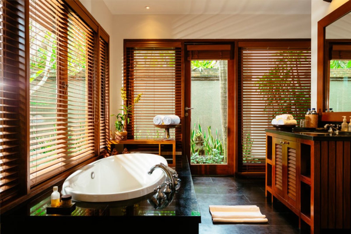 Тропический стиль в ванной