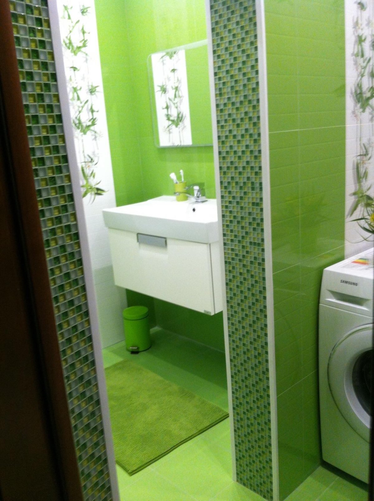 Ванна в салатовом цвете