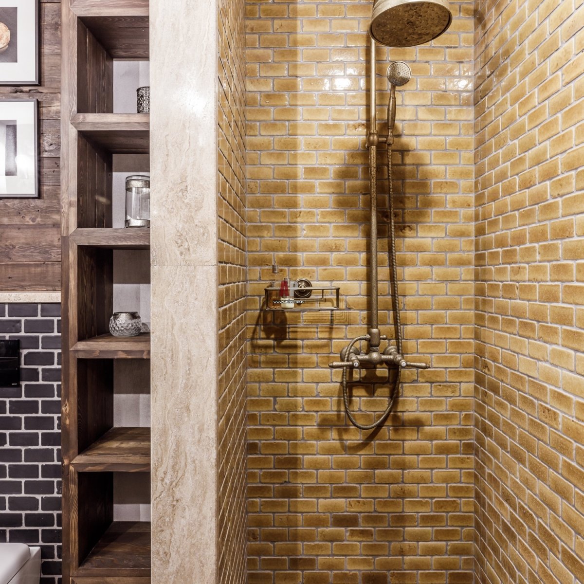 Душевая из клинкерной плитки