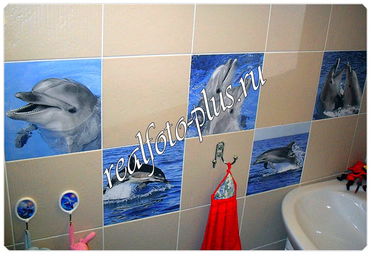 Плитка Лагуна панно дельфины