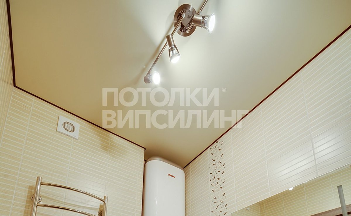 Матовый натяжной потолок в ванной