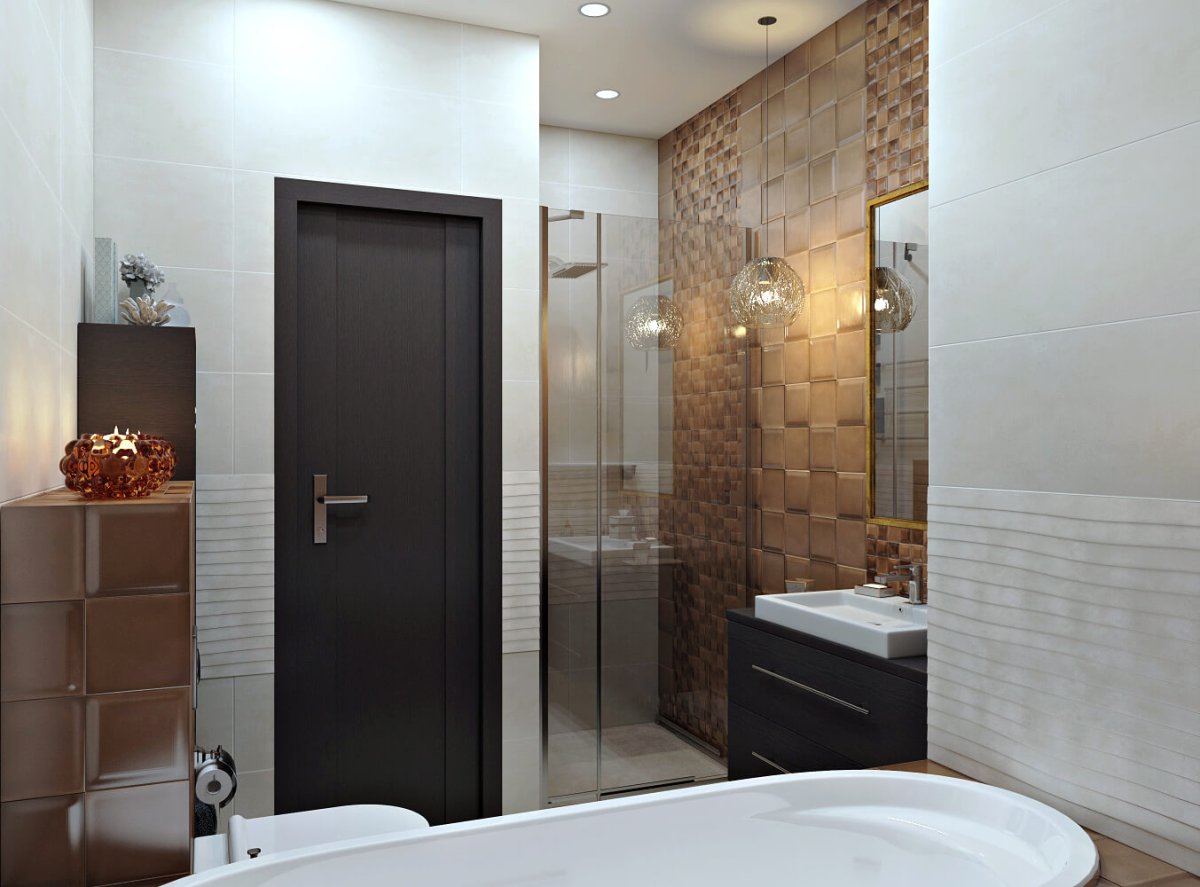 Ванная с дверью