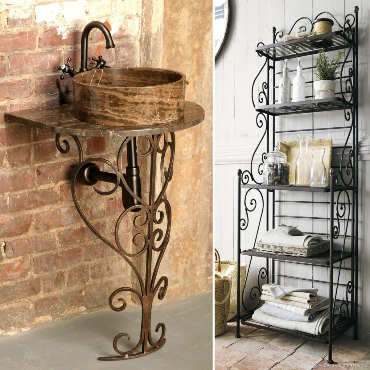 Металлический декор в ванную