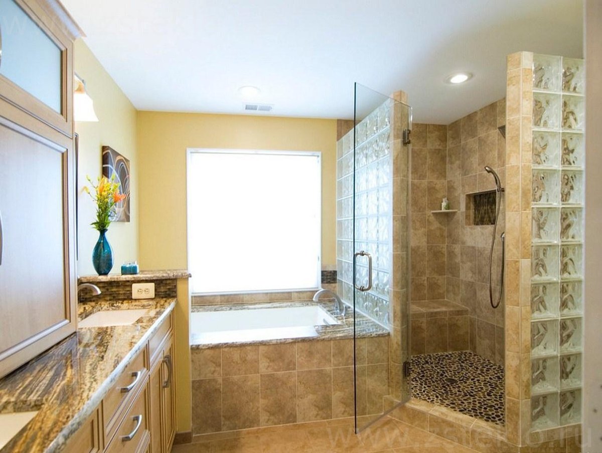 Стеклоблоки в интерьере