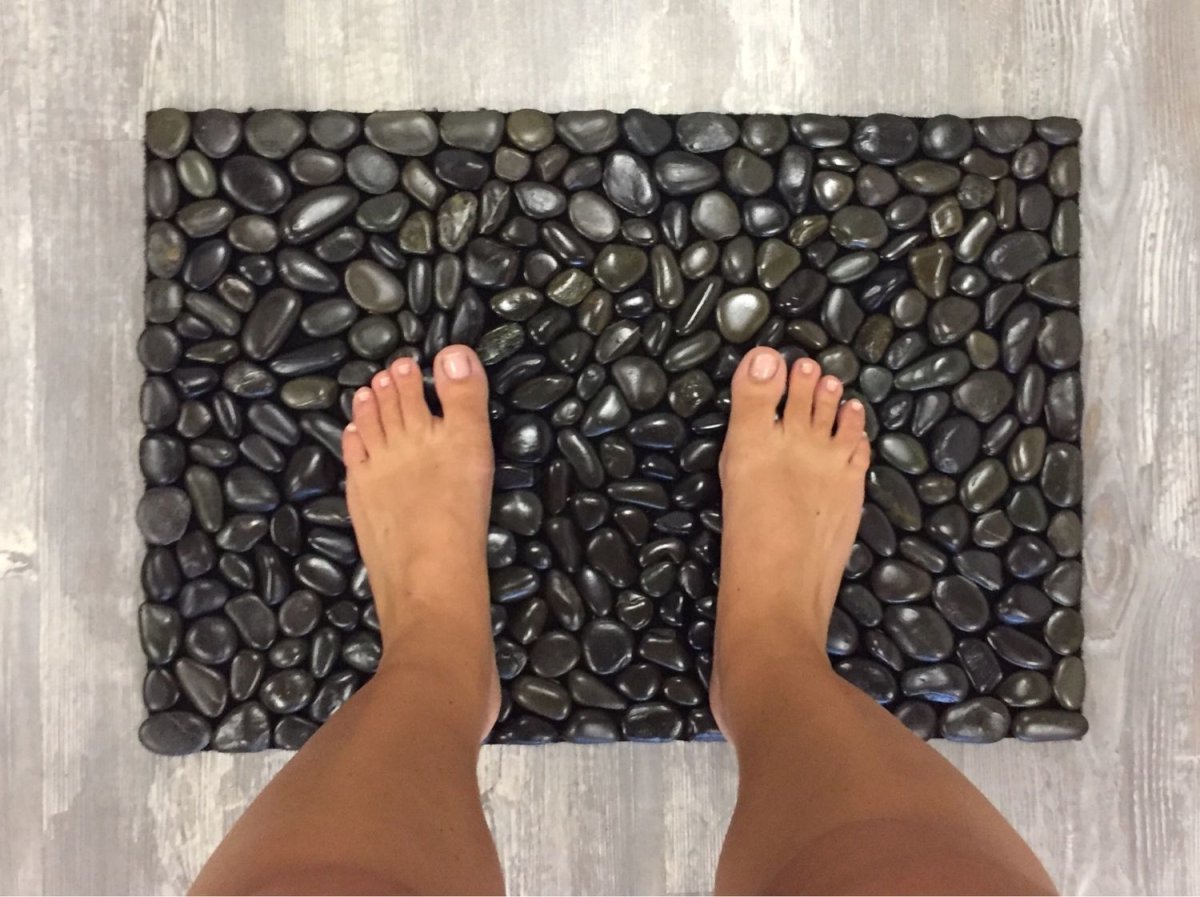 Мозаика черная галька