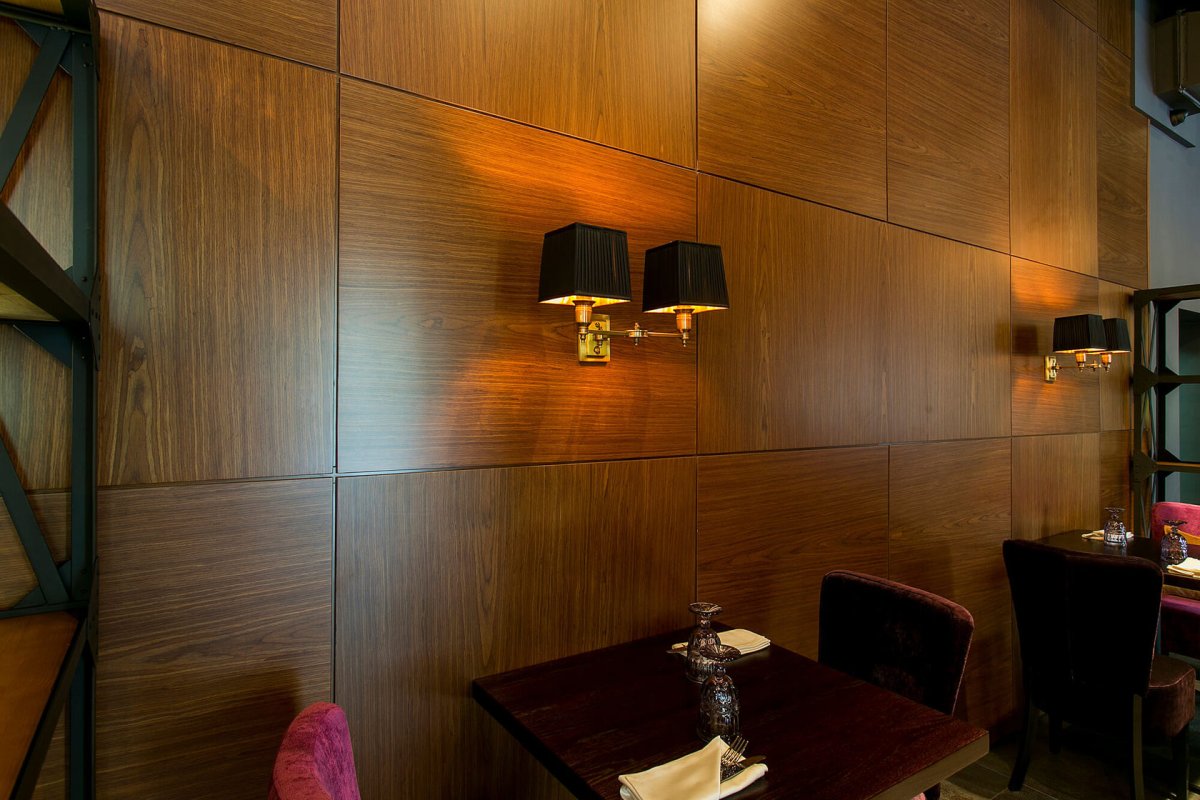 Шпонированные панели Wallhof Wood "тик"