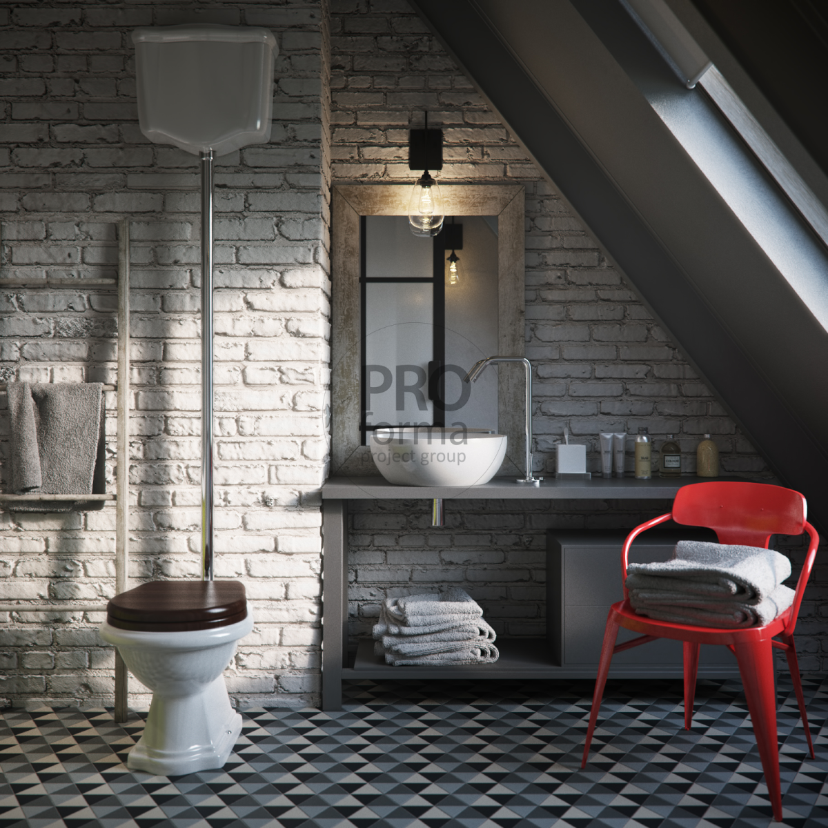 Loft Design Interior санузел