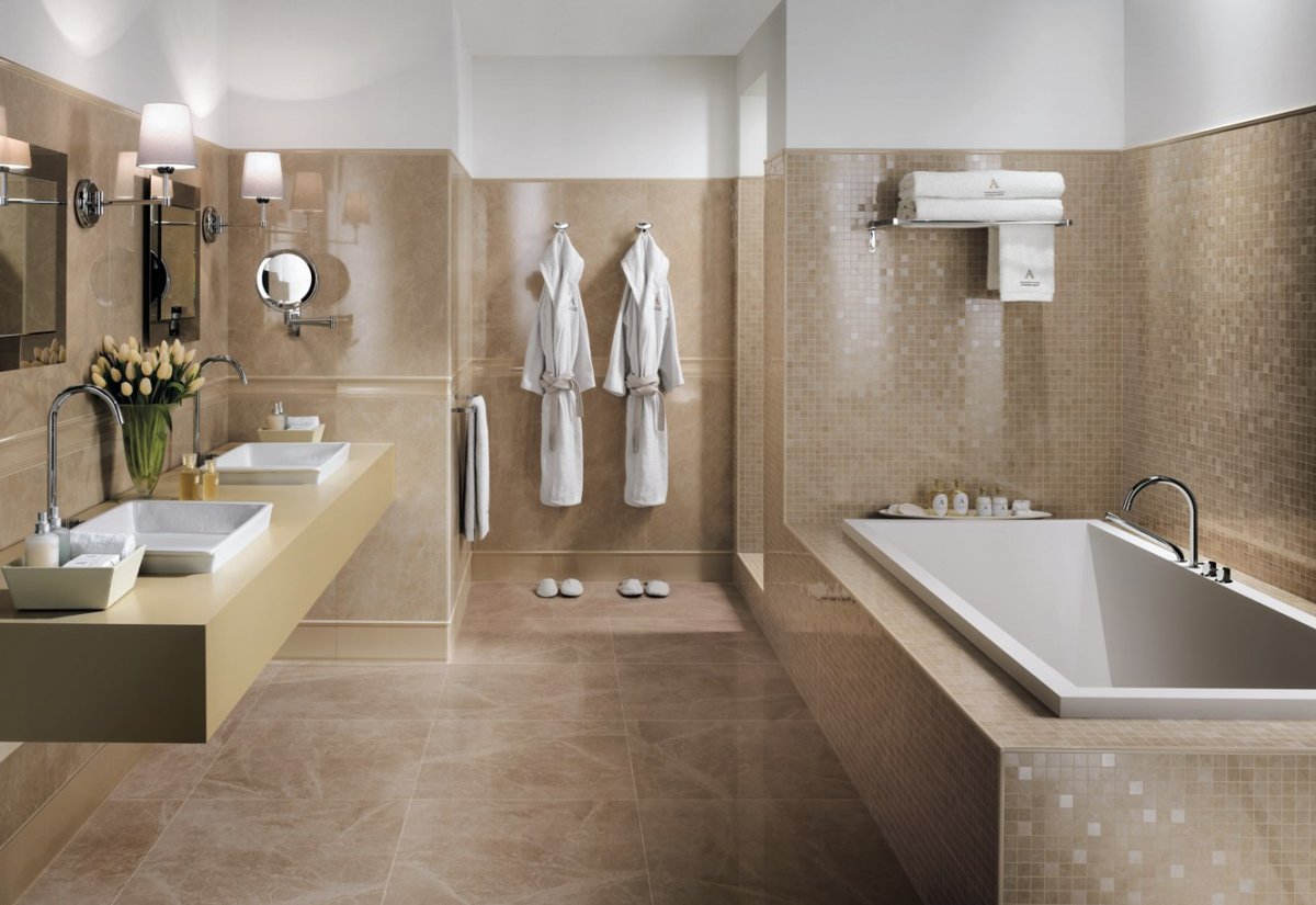 Ванная комната травертин