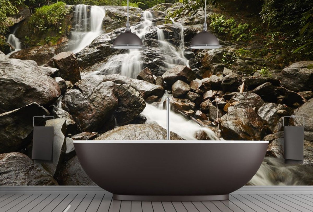 Ванная в стиле водопада