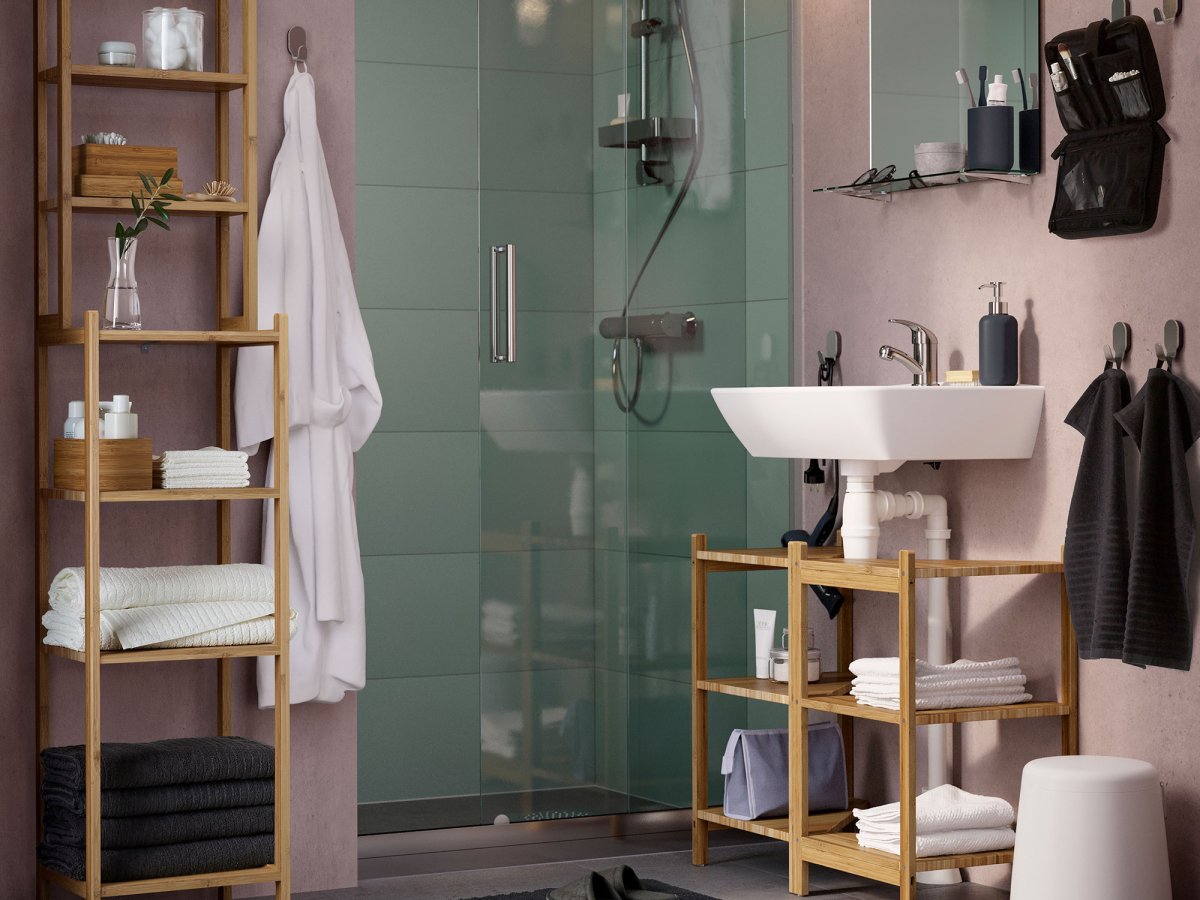 РОГРУНД стеллаж, бамбук