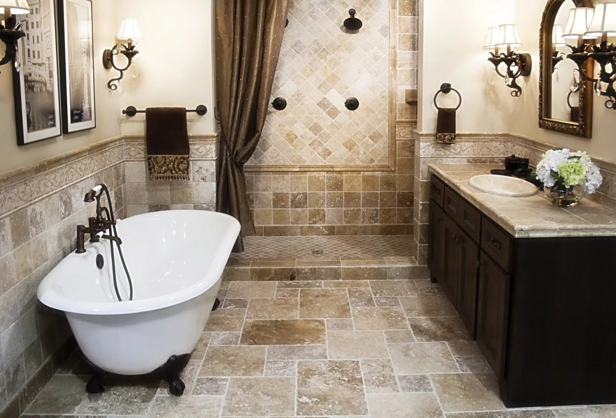 Красивая отделка ванной