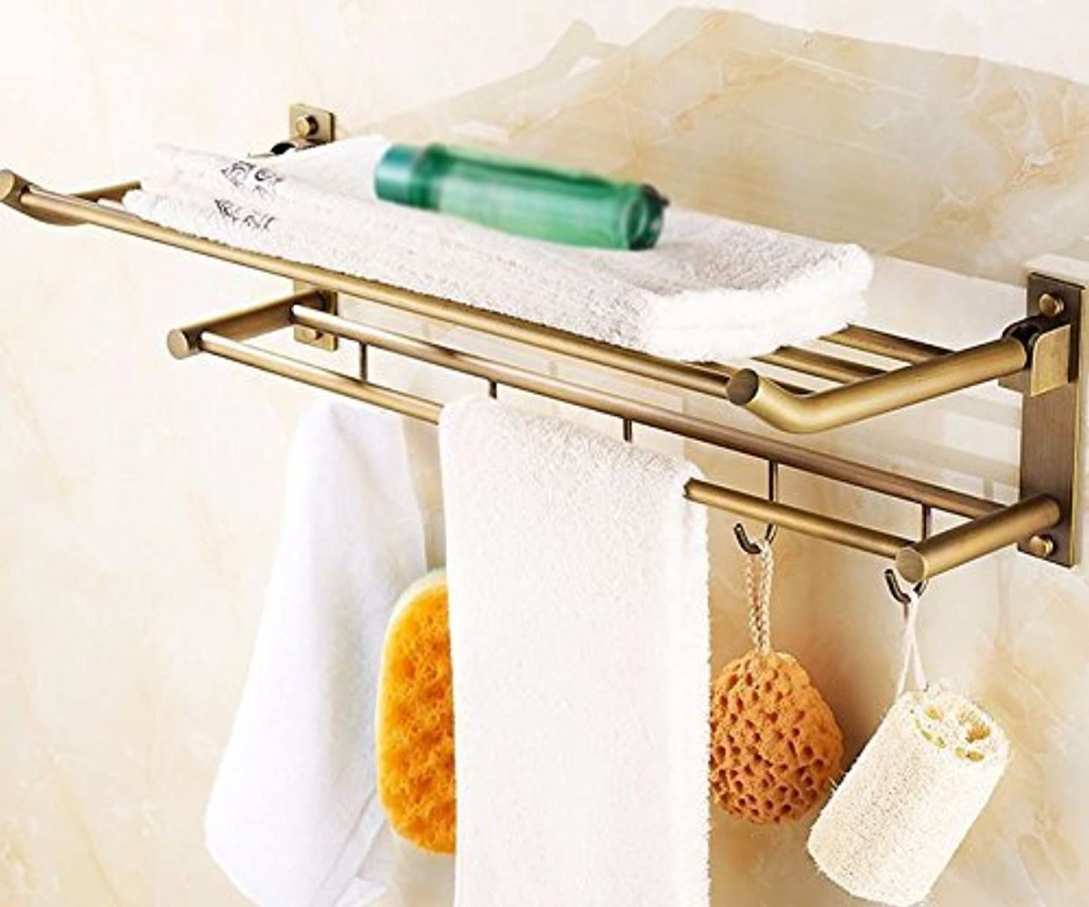 Полка вешалка для ванной комнаты