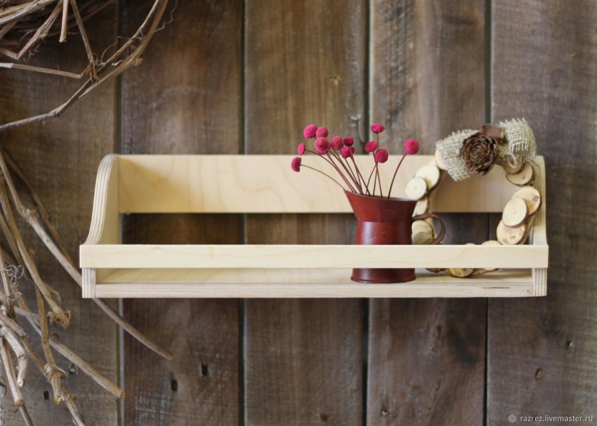 Полочки для ванной из дерева