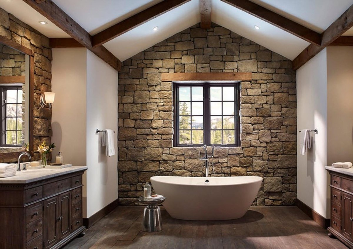 Галька в интерьере