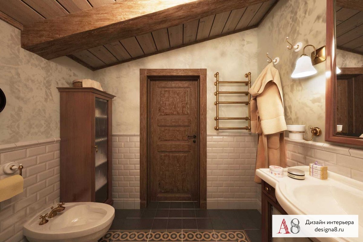 Ванная и туалет в стиле Кантри