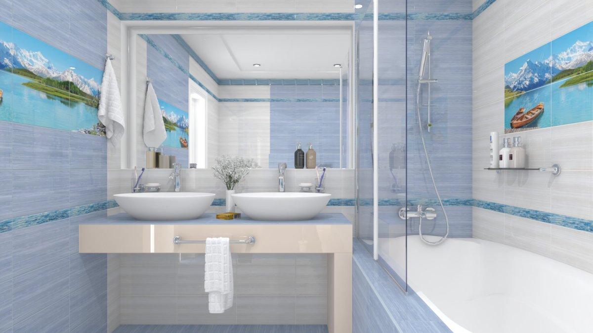 Плитка напольная Лагуна 41.8х41.8 см 1.747 м2 цвет голубой