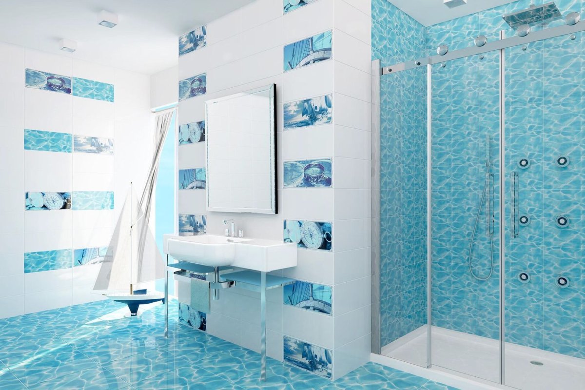 Плитка с дельфинами