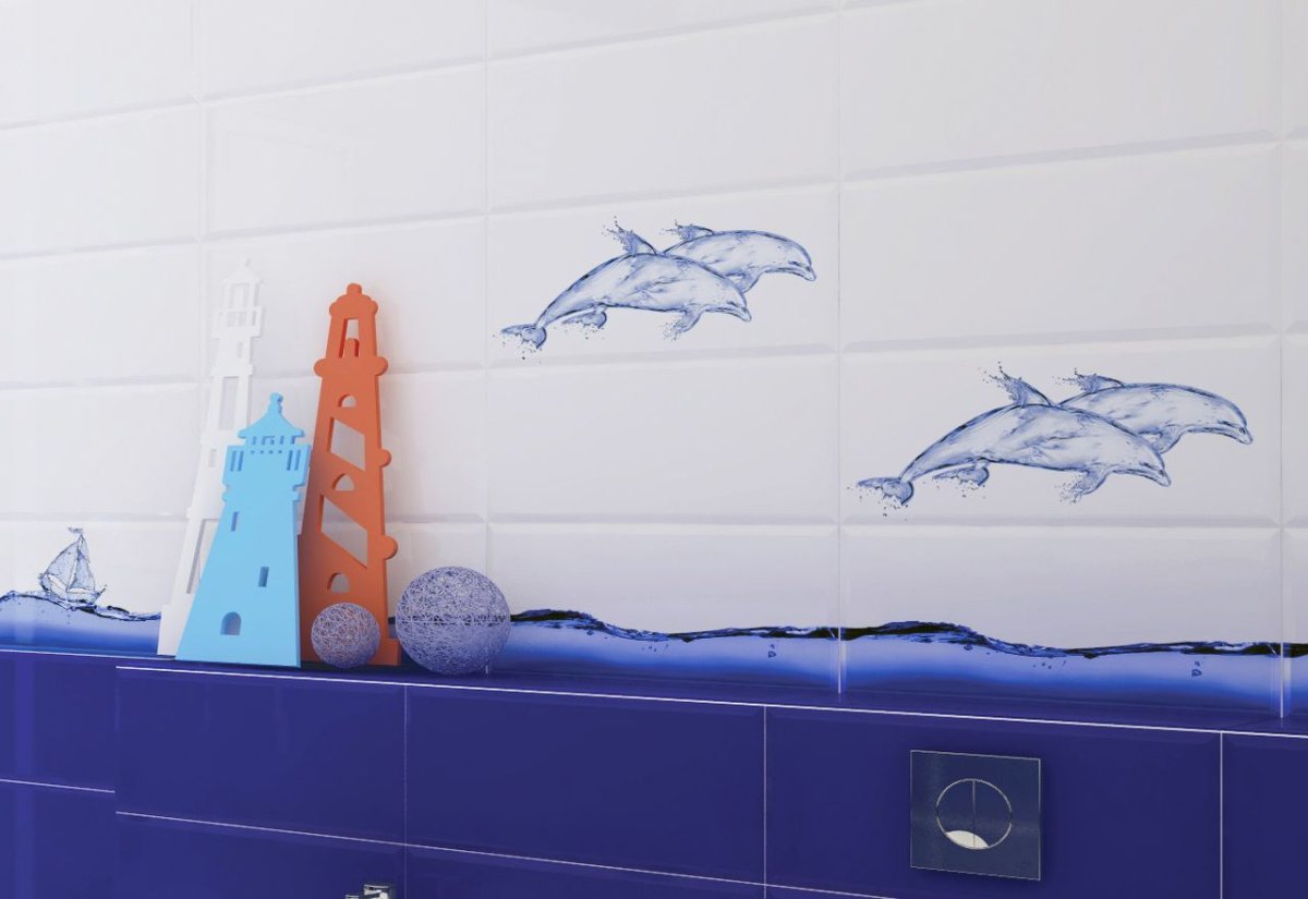 Плитка Cersanit fordewind морская волна 20х44